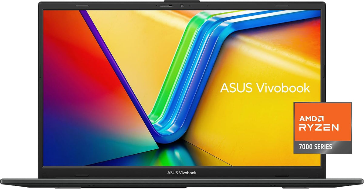 ASUS Vivobook Go 15,6" FHD, ordinateur compact portable fin, processeur AMD Ryzen 3 7320U quadricœur, 8 Go de RAM DDR5, SSD de 128 Go, Windows 11 Famille, charge rapide, protection webcam, robustesse de qualité militaire, noir E1504FA-AS33