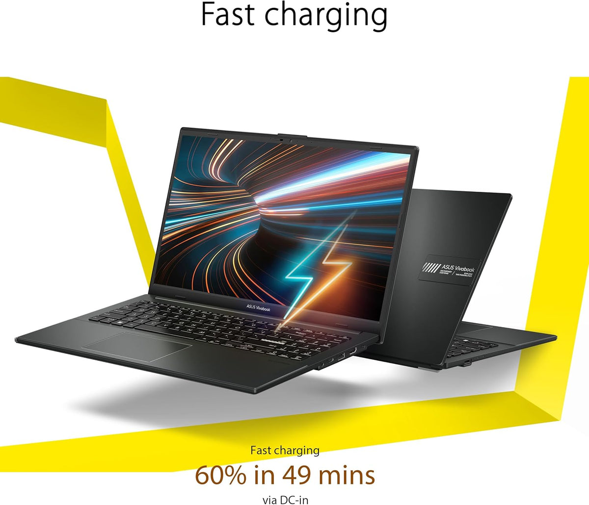 ASUS Vivobook Go 15,6" FHD, ordinateur compact portable fin, processeur AMD Ryzen 3 7320U quadricœur, 8 Go de RAM DDR5, SSD de 256 Go, Windows 11 Famille, charge rapide, protection webcam, robustesse de qualité militaire, noir E1504FA-AB34
