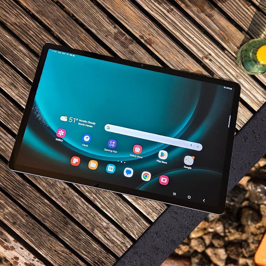 Tablette tactile Android SAMSUNG Galaxy Tab S9 FE+ Plus (écran tactile 12,4 pouces, 8 Go de RAM, 256 Go de stockage, longue autonomie, S Pen, 1 caméra frontale + 2 caméras arrière, conception légère et durable) SM-X610
