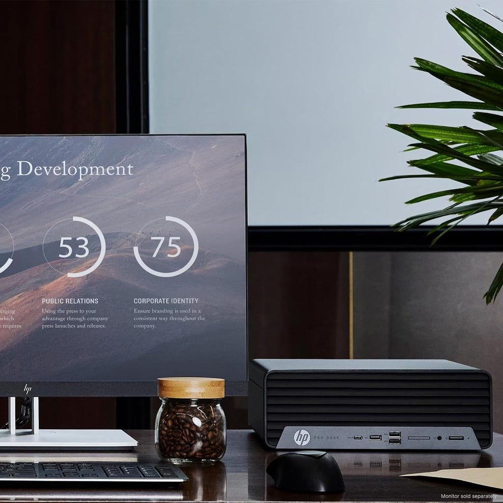 Ordinateur de bureau professionnel HP ProDesk 400 G9 SFF, processeur Intel, 32 Go de RAM, SSD PCIe de 1 To, double affichage 4K, USB-C, HDMI, RJ-45, Wi-Fi, clavier et souris doté de connectivité filaires, Windows 11 Professionnel