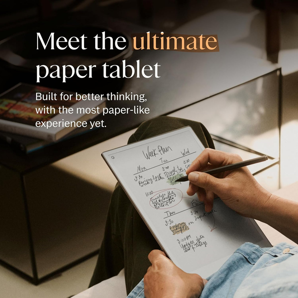 Pack reMarkable Paper Pro – Comprend une Tablette tactile graphique reMarkable Paper de 11,8 pouces et un marqueur avec stylet et gomme