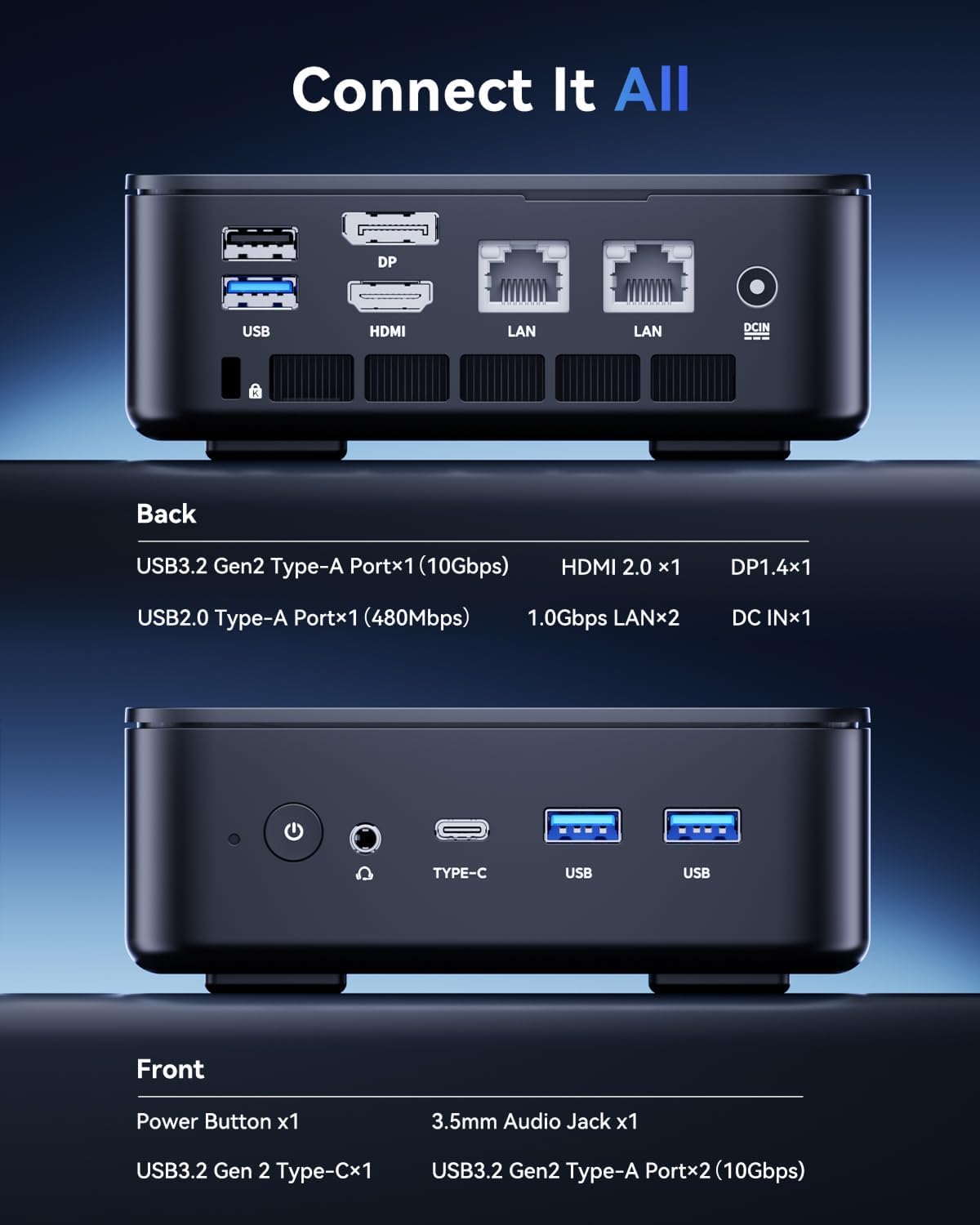 Mini PC KAMRUI E3 W-11 Pro Ryzen 3500U (Plus performant que les N150/N97 allant jusqu'à 3,7 GHz) - Ordinateur de bureau au format compact doté de 16 Go de RAM, SSD de 512 Go, compatible 4K, ports USB-C, HDMI et DisplayPort, double Wi-Fi - adapté à…