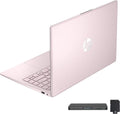 Ordinateur compact portable HP Stream 14 HD, processeur Intel N150, 16 Go de RAM, 416 Go de stockage (128 Go UFS + station d'accueil de 288 Go), carte graphique Intel, abonnement d'un an à Office 365, Copilot, Wi-Fi, webcam HD, Windows 11, rose
