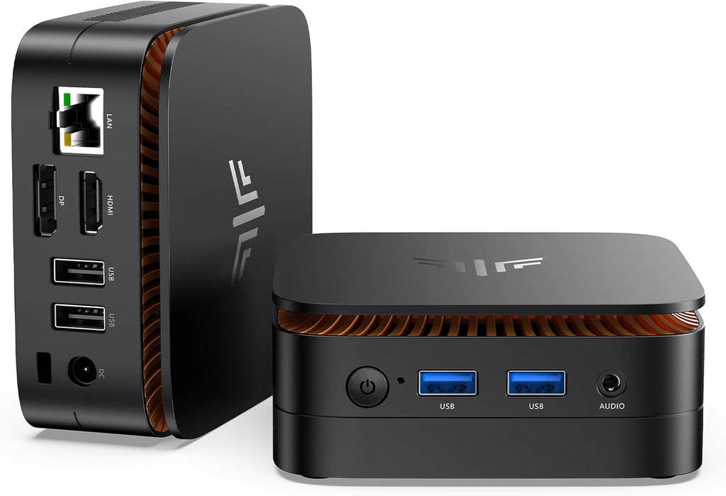 Mini-ordinateur KAMRUI Essenx E1 doté de processeur N95, 12 Go de RAM LPDDR5 et SSD M.2 de 256 Go. Mini PC au format compact compatible double Wi-Fi 4K, Ethernet et Bluetooth. adapté à les entreprises.