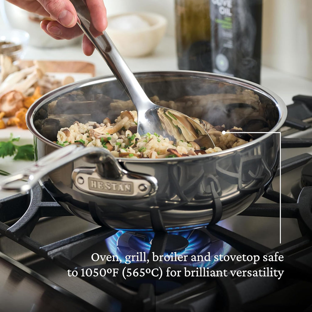 Hestan - Collection NanoBond - Poêle tout-en-un en titane, compatible doté de les plaques à induction, 3,5 litres