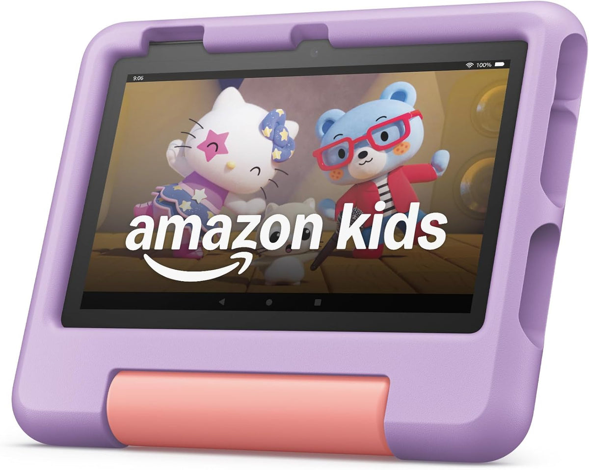 Tablette tactile Amazon Fire 7 pour enfants (dernier modèle) de 3 à 7 ans. Meilleure vente de tablettes pour enfants sur Amazon. Inclut 6 mois de contenu exclusif sans publicité, un contrôle parental facile, 10 heures d'autonomie, 16 Go de stockage,