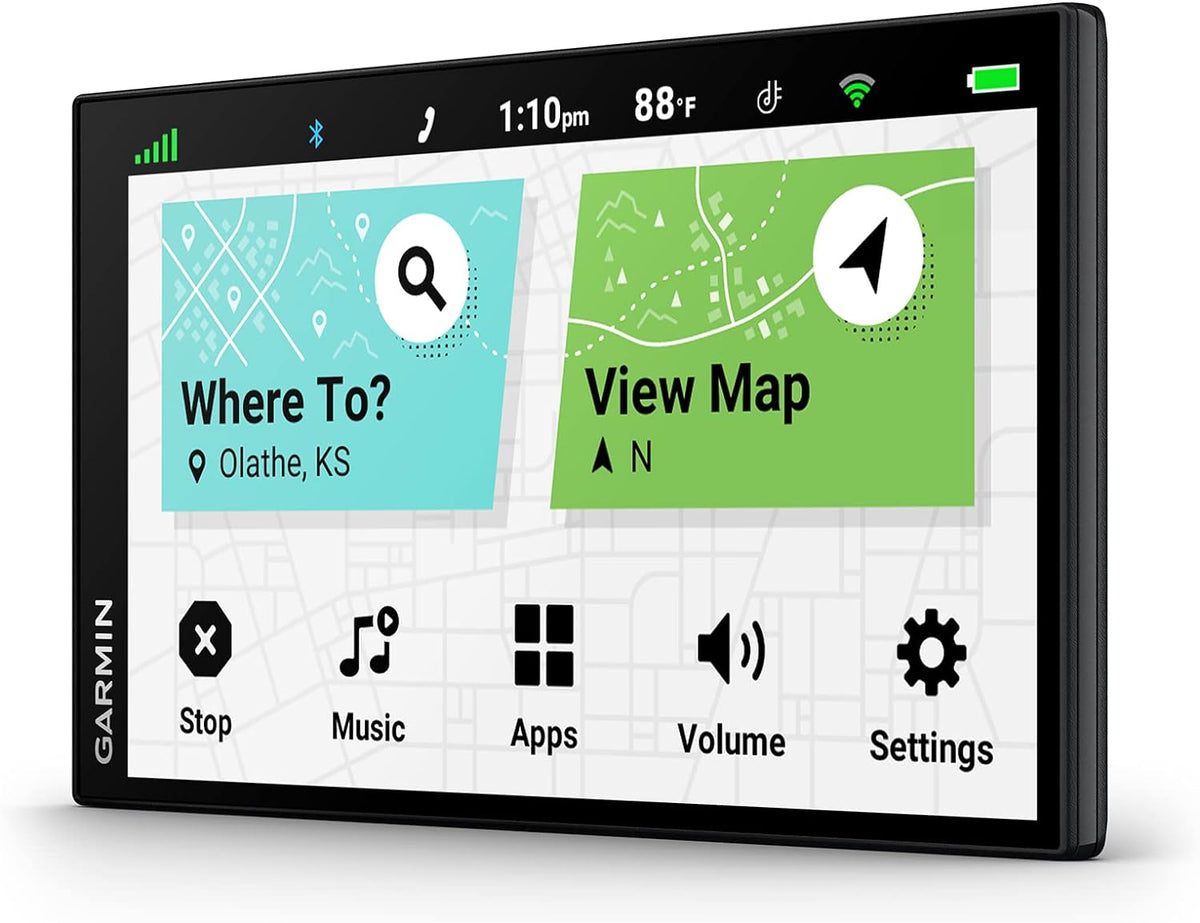 GPS de voiture Garmin DriveSmart 76 doté de écran 7 pouces, cartes haute résolution nettes et lumineuses et assistance vocale Garmin.
