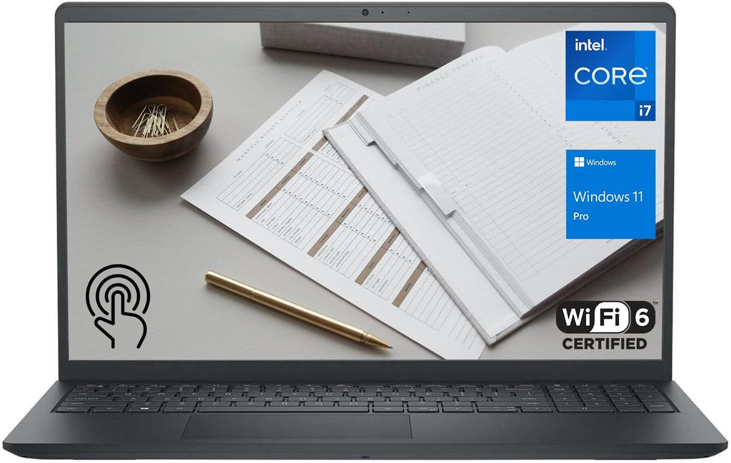 Ordinateur compact portable professionnel DELL Inspiron 15 3530 de 13e génération : écran tactile FHD de 15,6 pouces, processeur Intel Core i7-1355U, 32 Go de RAM, SSD de 1 To, webcam, HDMI, Wi-Fi 6, Windows 11 Pro, noir.