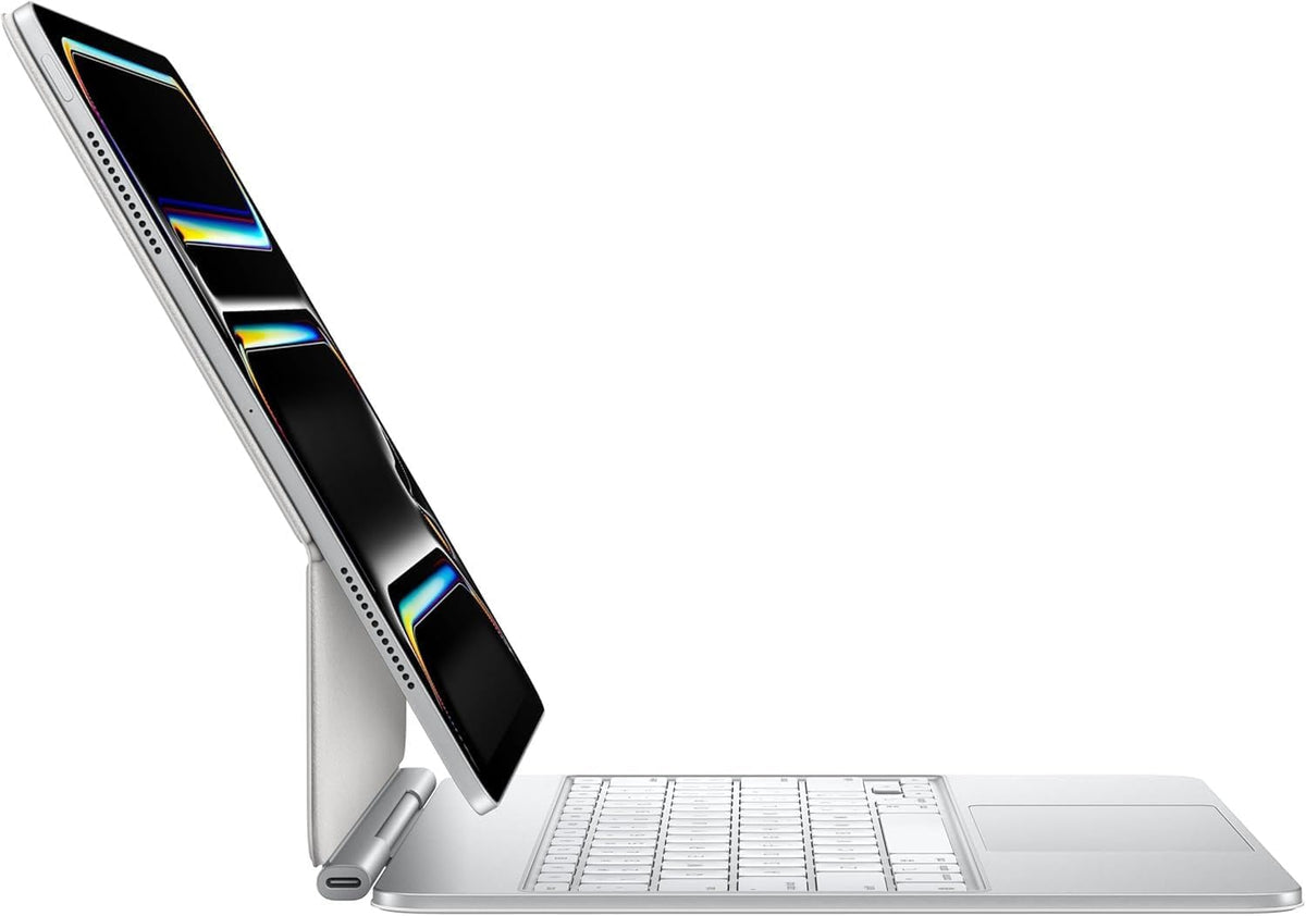 Étui-clavier Magic Keyboard pour iPad Pro 13 pouces (clavier QWERTY anglais), blanc (reconditionné) pratique