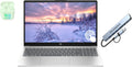 Ordinateur compact portable professionnel HP 15,6 pouces tactile, 32 Go de RAM, 1,5 To de stockage (SSD 1 To + station d'accueil 512 Go), processeur Intel Core i3 à 6 cœurs, Windows 11, écouteurs PLUSERA, couleur argent.