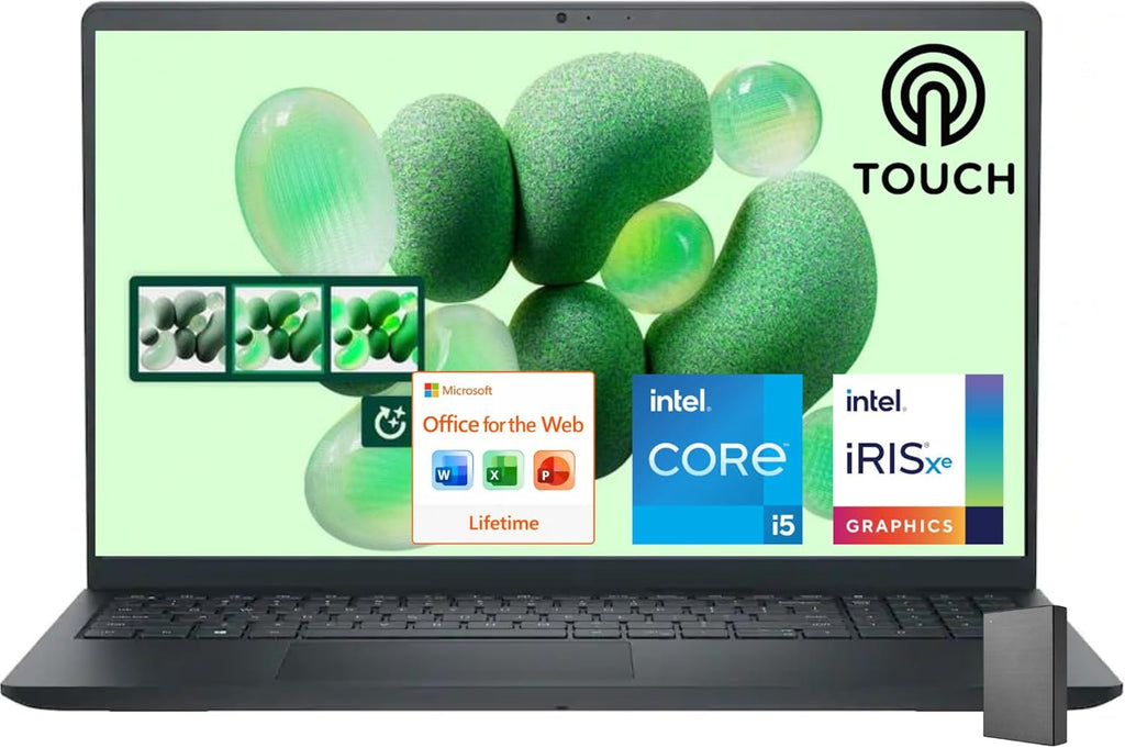 Ordinateur compact portable professionnel Dell Inspiron 15,6" FHD tactile, processeur Intel Core i5 de 13e génération (supérieur au i7-1250U), 12 Go de RAM, 768 Go de stockage (SSD de 256 Go et disque dur externe de 512 Go), Windows 11, Office 365