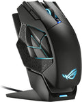 Souris gaming à connectivité sans fil ASUS ROG Spatha X – Design MMO/MOBA, 12 boutons programmables, pour droitier, 168 g, double mode (doté de connectivité filaire/2,4 GHz), 19 000 DPI, allant jusqu'à 67 h d'autonomie, station de charge magnétique…
