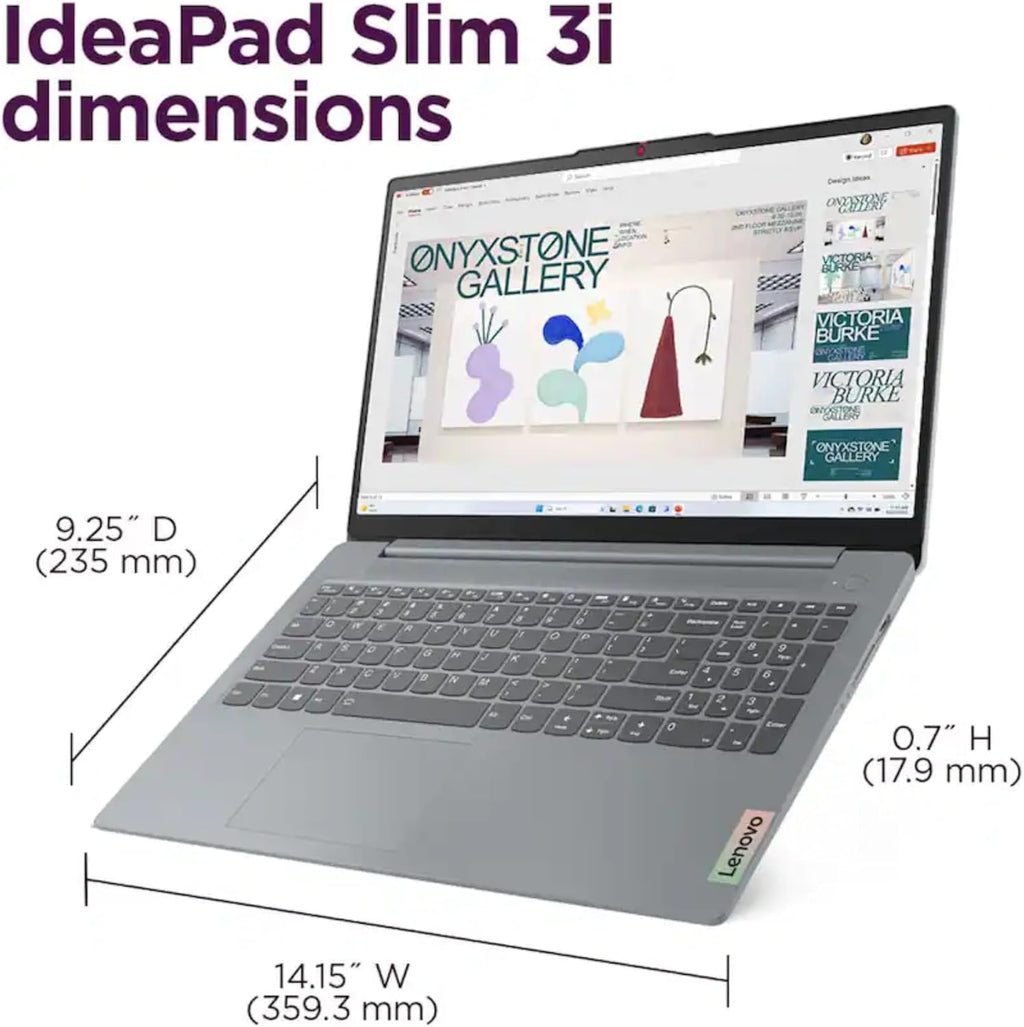 Lenovo IdeaPad Slim 3i - Écran FHD 15,6" - Processeur Intel quadricœur - Microsoft 365 inclus - 1,1 To de stockage | SSD 128 Go et 1 To de stockage cloud - Qualité militaire - Sans souris - Apprenez, travaillez et streamez