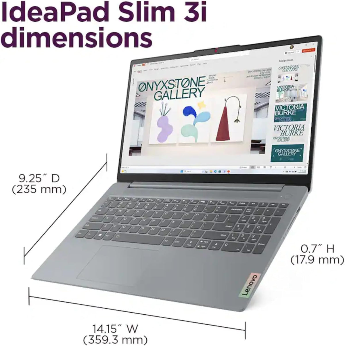 Lenovo IdeaPad Slim 3i - Écran FHD 15,6" - Processeur Intel quadricœur - Microsoft 365 inclus - 1,1 To de stockage | SSD 128 Go et 1 To de stockage cloud - Qualité militaire - Sans souris - Apprenez, travaillez et streamez