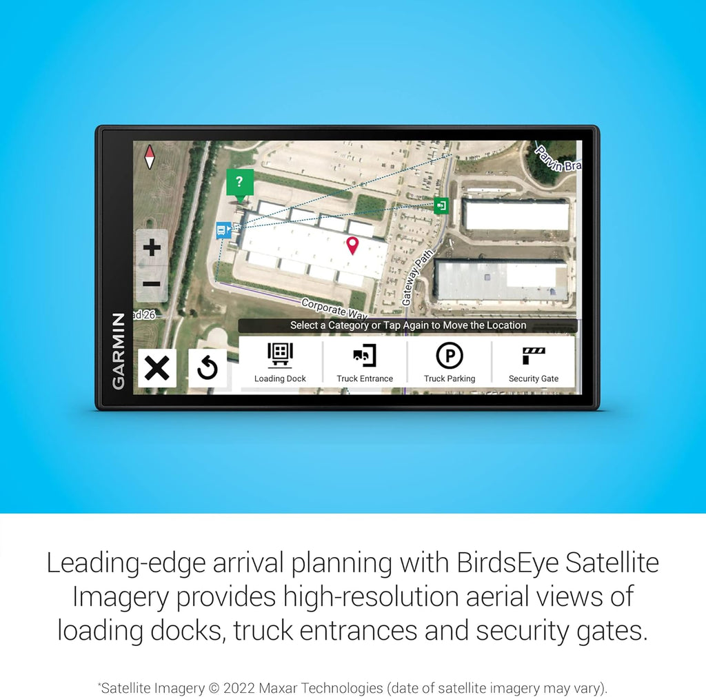 Garmin dezl OTR610 écran généreux facile à lire 6 pouces, GPS pour camions, routage personnalisé, imagerie satellite haute résolution