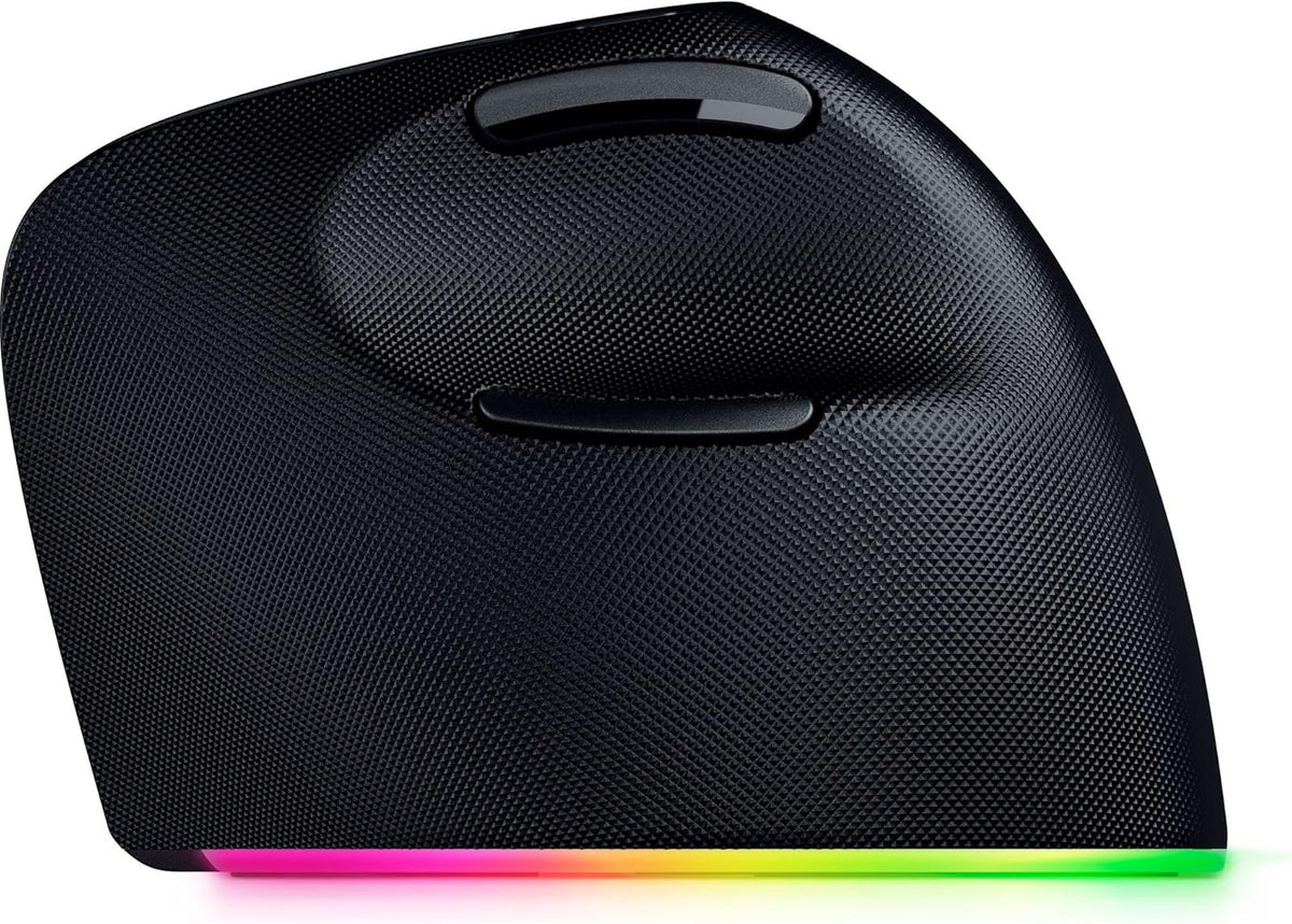 Souris verticale à connectivité sans fil Razer Pro Click V2 : Design ergonomique à 6 boutons - Aide intuitive en un clic - Compatible Windows et Mac - Connectivité multi-appareils via 2,4 GHz, Bluetooth ou USB-C doté de connectivité filaire…