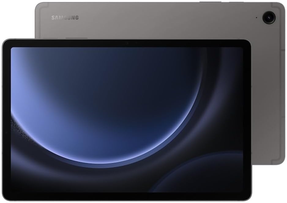 Tablette tactile Samsung Galaxy Tab S9 FE 10,9" 128 Go WiFi Android, grand écran, longue autonomie, processeur puissant, S Pen, appareil photo 8 MP, légère et résistante, stockage extensible, version US 2023, grise