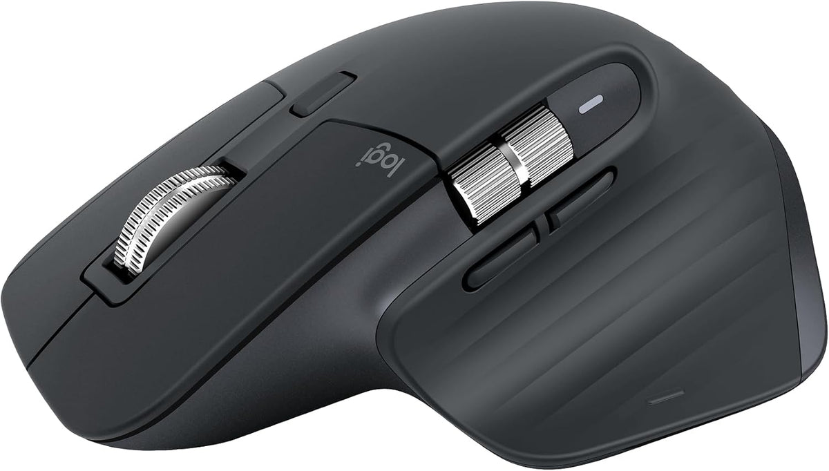 Souris à connectivité sans fil Logitech MX Master 3S Bluetooth Edition, sans récepteur USB - Défilement ultra-réactif, ergonomique, 8 000 DPI, suivi sur verre, clics silencieux, compatible doté de Apple Mac, PC Windows, Linux et Chrome - Graphite