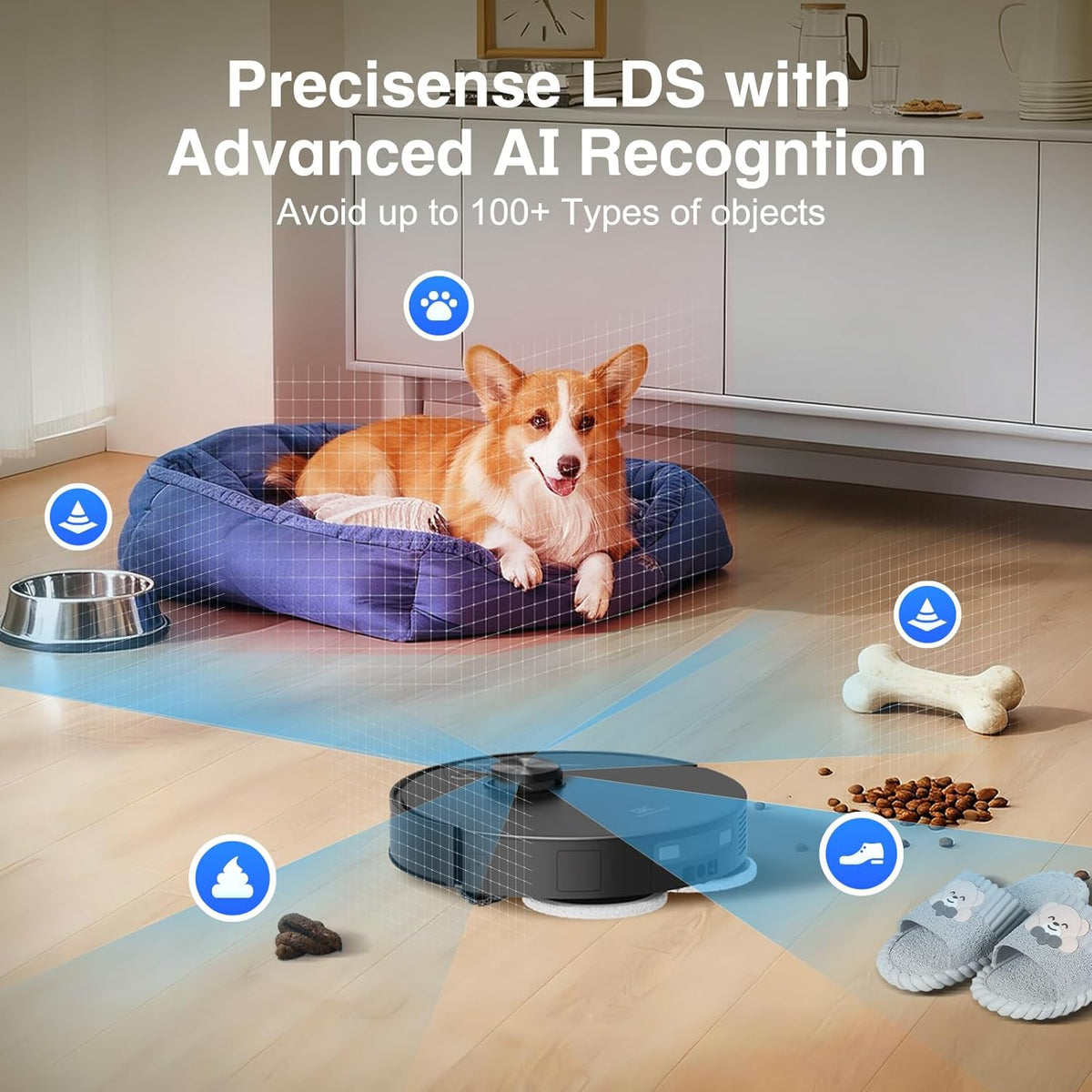 Aspirateur et laveur robot Bcdroid A10 Ultra, aspiration de 25 000 Pa, système de triple levage, vidage et remplissage automatiques, station de nettoyage tout-en-un, évitement des obstacles par IA – Modèle pratique