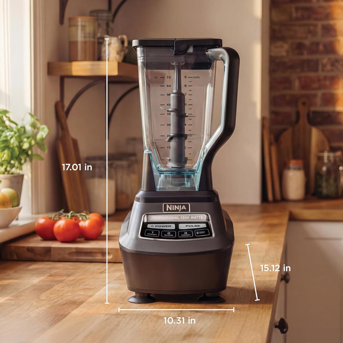 Système de cuisine Ninja | Robot culinaire et blender tout-en-un pour smoothies | inclut un pichet, deux gobelets de 473 ml et un bol de 2 litres | Prépare salsa, pâtes, milkshakes et boissons glacées | 1500 W | Noir | BL770