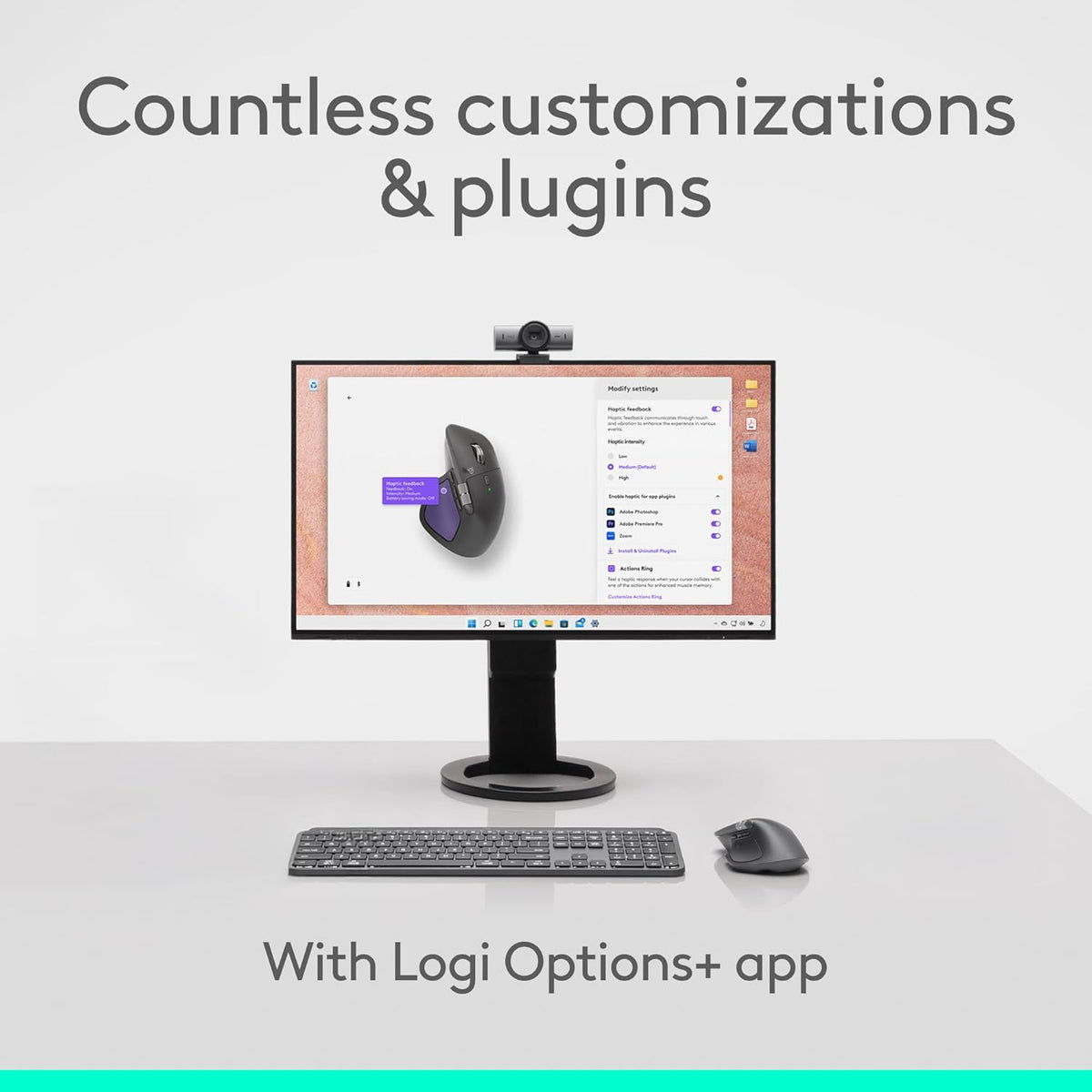 Logitech MX Master 4 pour Mac, souris Bluetooth ergonomique dotée de retour haptique performant, défilement ultra-rapide, chargement USB-C, macOS, iPadOS, Windows - Noir sidéral