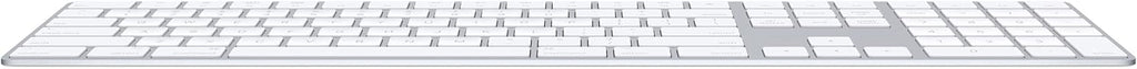 Clavier Apple Magic Keyboard dotée de pavé numérique : sans fil, Bluetooth, rechargeable. Compatible avec Mac, iPad et iPhone ; anglais (États-Unis) – blanc