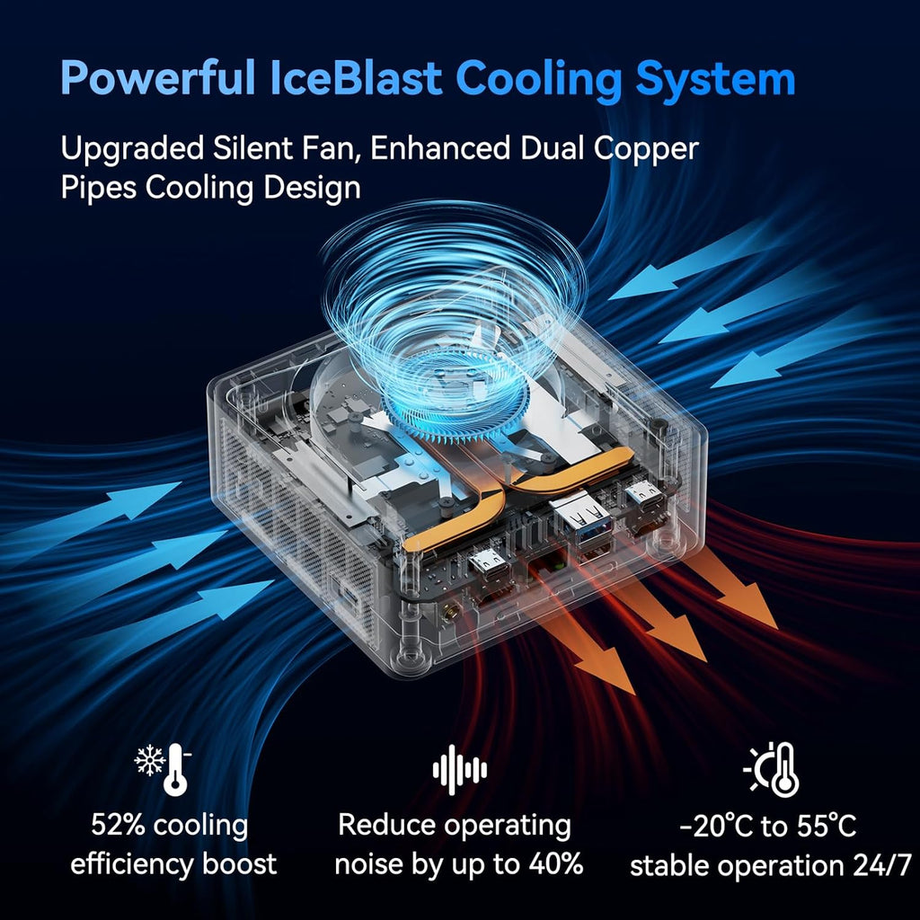 Mini PC GEEKOM IT13 Édition 2026 doté de processeur Intel Core i9-13900HK de 13e génération, 16 Go de RAM (non LPDDR) et SSD NVMe de 1 To (extensible). Mini ordinateur de bureau NUC13 sous Windows 11 Pro pour un usage domestique et le bureau | Écran…