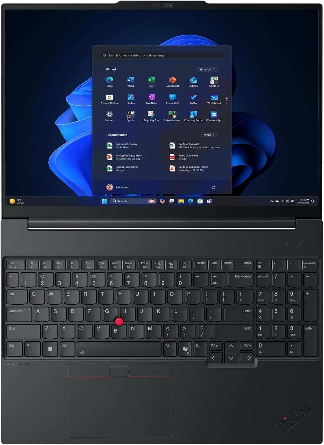 Ordinateur compact portable professionnel Lenovo ThinkPad E16 Gen 3 16" FHD+ - Processeur Intel Ultra 5 225H quadricœur, 16 Go de RAM DDR5, SSD de 512 Go, Wi-Fi 6E, Bluetooth 5.3, clavier rétroéclairé, lecteur d'empreintes digitales, Windows 11 Pro
