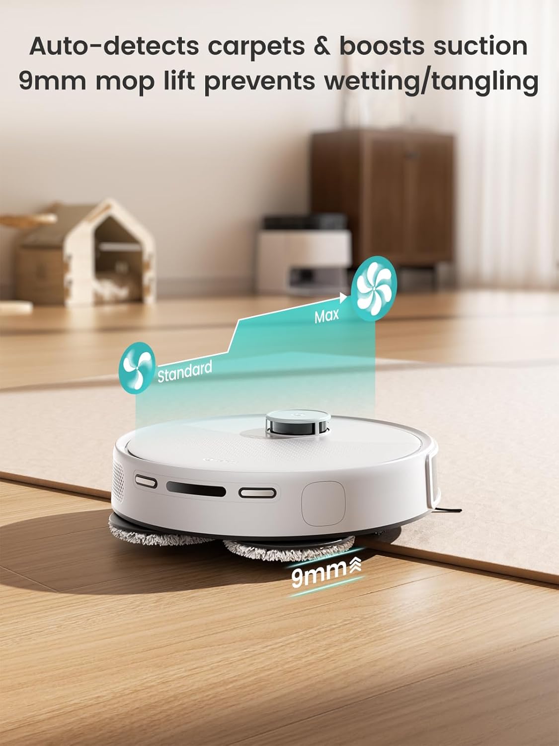 Aspirateur et laveur robot Lefant LiDAR, aspiration de 12 000 Pa, vidage automatique après 90 jours, évitement des obstacles, lavage et séchage automatiques, tout-en-un pour poils d'animaux et tapis, Wi-Fi 5G, compatible Alexa/application/iWatch, M3