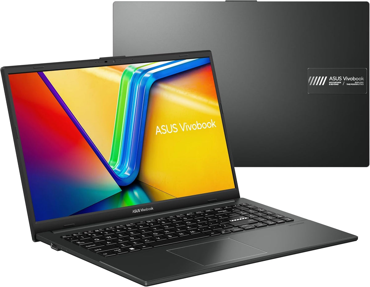 ASUS Vivobook Go 15,6" FHD, ordinateur compact portable fin, processeur AMD Ryzen 3 7320U quadricœur, 8 Go de RAM DDR5, SSD de 256 Go, Windows 11 Famille, charge rapide, protection webcam, robustesse de qualité militaire, noir E1504FA-AB34