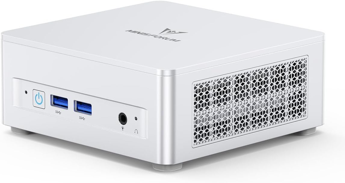 MINISFORUM UM870 Mini PC Slim AMD Ryzen 7 8745H (8 cœurs/16 threads) Mini ordinateur de bureau 32 Go de RAM DDR5 1 To SSD USB 4.0/HDMI/DP Sortie 8K à 60 Hz Port LAN 2,5 GHz 4 ports USB WiFi 6E BT 5.3 Carte graphique AMD Radeon 780M – Modèle pratique