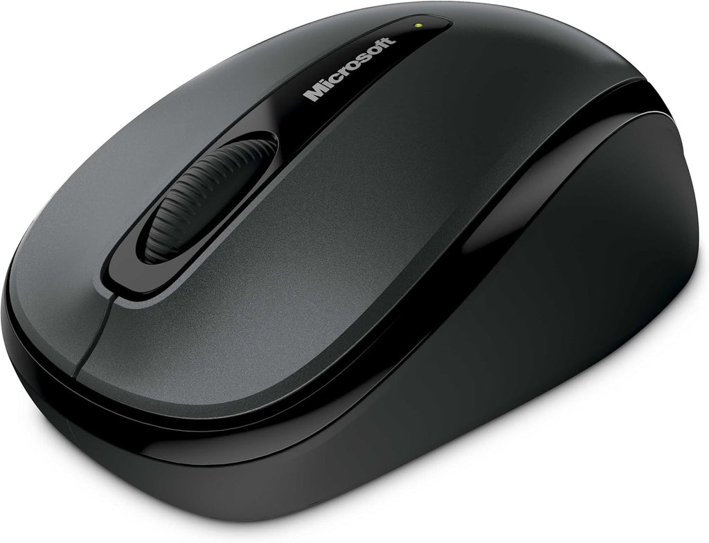 Souris sans fil Microsoft Mobile Mouse 3500 - Gris Loch Ness. Design ergonomique, utilisable par les droitiers et les gauchers, sans fil, USB 2.0 avec nano-émetteur-récepteur pour PC/ordinateur compact portable/de bureau, compatible avec Mac et
