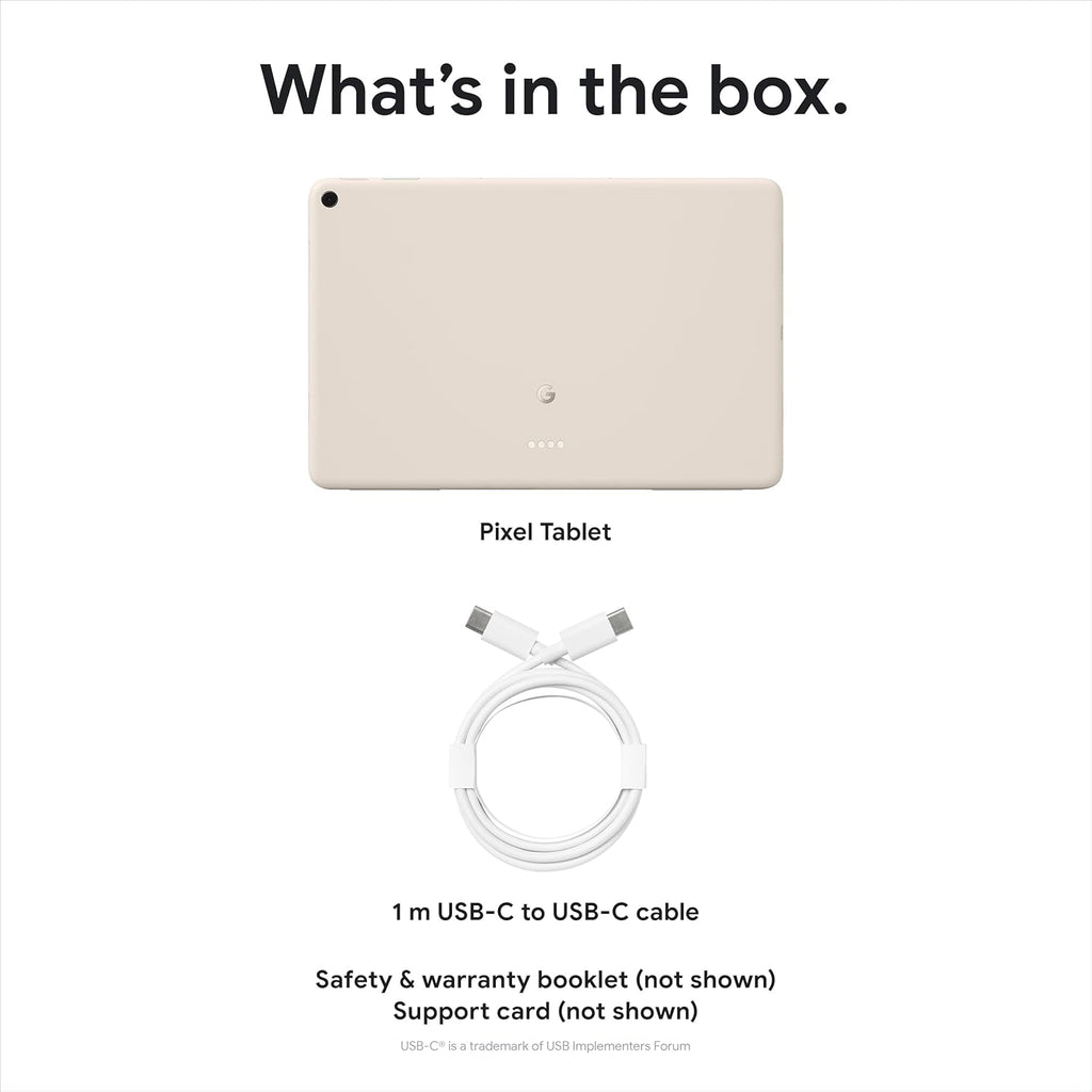 Tablette tactile Google Pixel - Tablette Android avec écran 11 pouces et autonomie exceptionnelle - Porcelaine - 8 Go de RAM - 128 Go