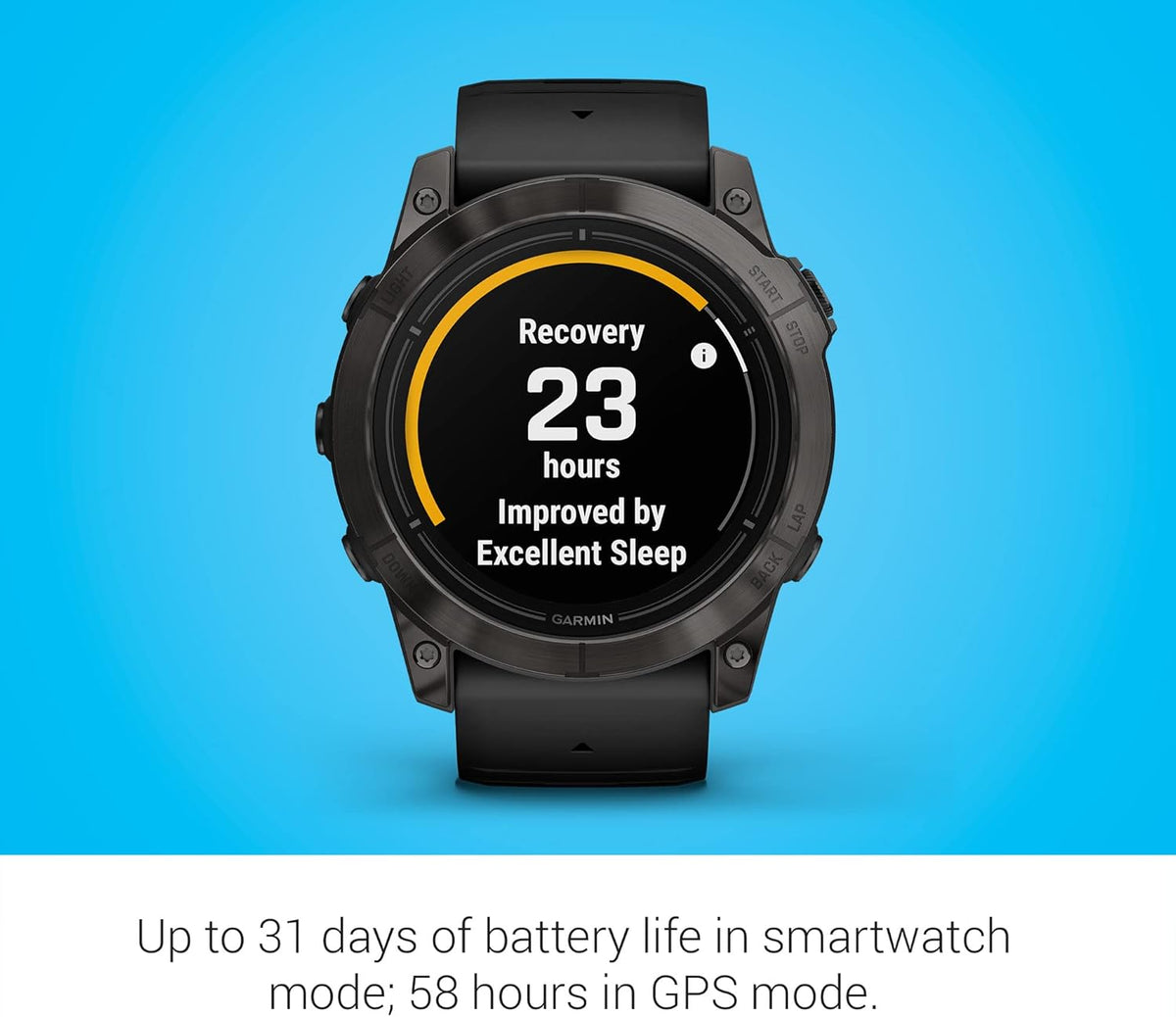 Présentation : Garmin epix Pro (2e génération) Édition Saphir 51 mm Montre connectée haute performance Technologie d'entraînement avancée Lampe torche intégrée Noir