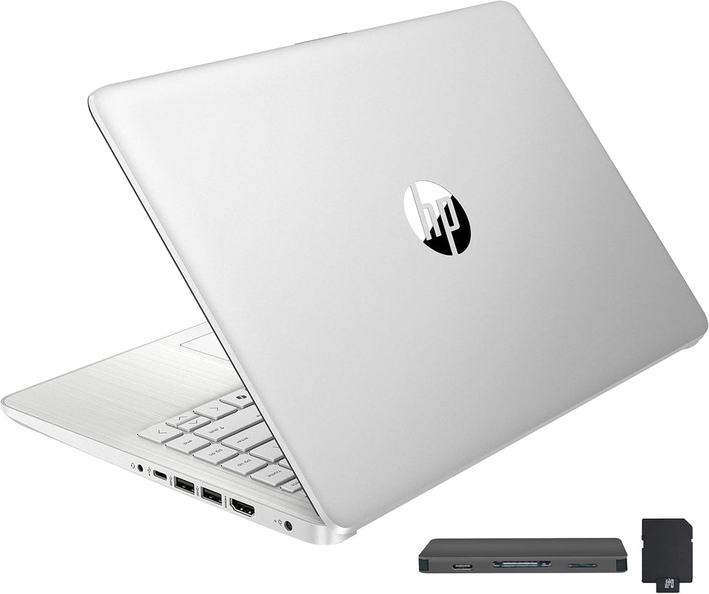 Ordinateur compact portable HP Stream 14 avec AI Copilot, modèle phare pour étudiants et professionnels, processeur Intel quadricœur de 13e génération, 4 Go de RAM, 1,12 To de stockage (128 Go UFS + station d'accueil de 1 To), Office 365 (1 an)
