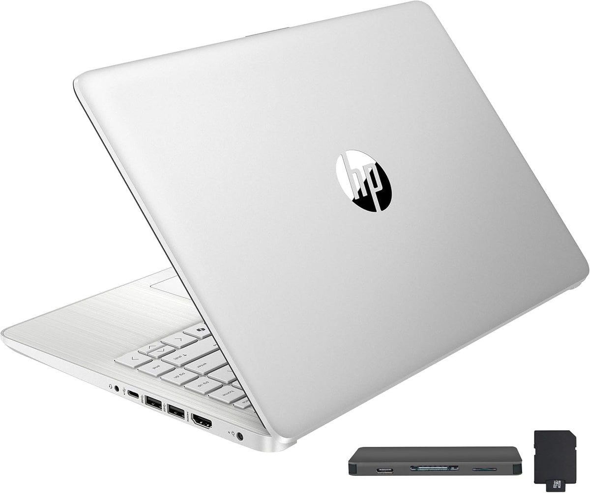 Ordinateur compact portable HP Stream 14 avec AI Copilot, modèle phare pour étudiants et professionnels, processeur Intel quadricœur de 13e génération, 4 Go de RAM, 1,12 To de stockage (128 Go UFS + station d'accueil de 1 To), Office 365 (1 an)