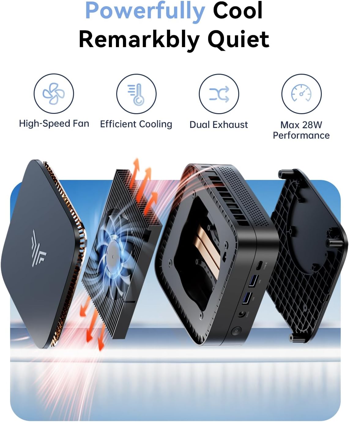 KAMRUI Pinova P1 Mini PC Ordinateur Processeur AMD Ryzen 4300U 16 Go de RAM DDR4 256 Go SSD M.2 Mini ordinateur de bureau compatible triple 4K USB-C WiFi Bluetooth Ethernet HTPC pour entreprises, éducation et usage domestique – Modèle pratique