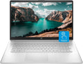 Ordinateur compact portable HP 17 : écran tactile HD+ de 17,3 pouces, processeur Intel Core i7-1255U de 12e génération, 64 Go de RAM, SSD de 2 To, webcam, HDMI, ports USB SuperSpeed, Wi-Fi 6, Windows 11 Famille, couleur argent.