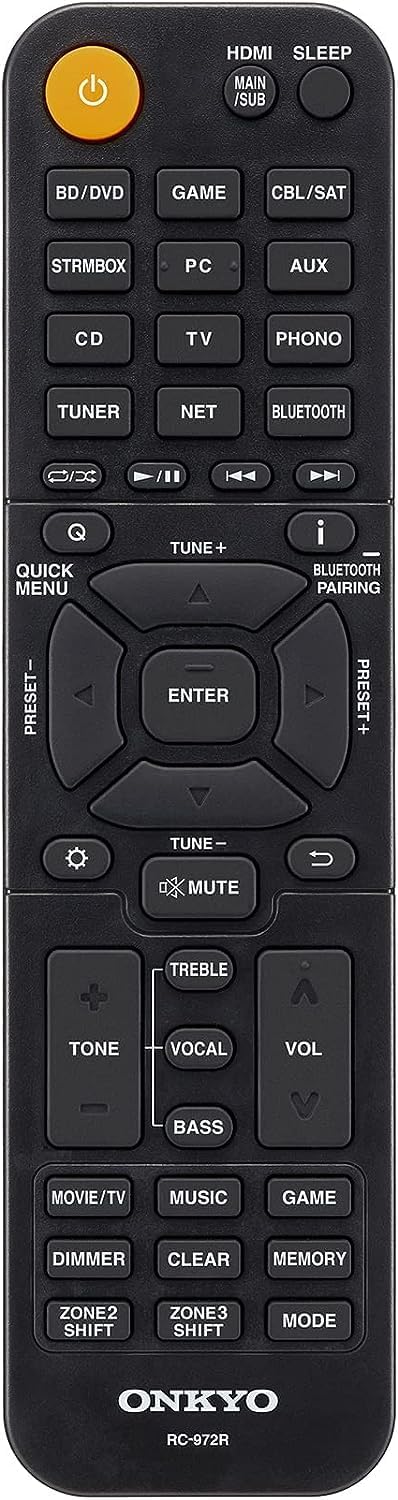 Ampli-tuner AV intelligent Onkyo TX-NR6100 7.2 canaux 8K - Certifié THX, compatible doté de Sonos et proposant une expérience de jeu 4K ultime
