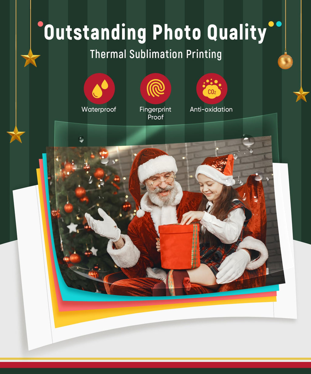Imprimante photo Liene 46 doté de Wi-Fi, 100 feuilles, sublimation thermique, pour iPhone et Android