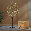 Arbre à cerisier lumineux Lightshare (6 pièces de 1,8 m, blanc chaud) – Modèle pratique