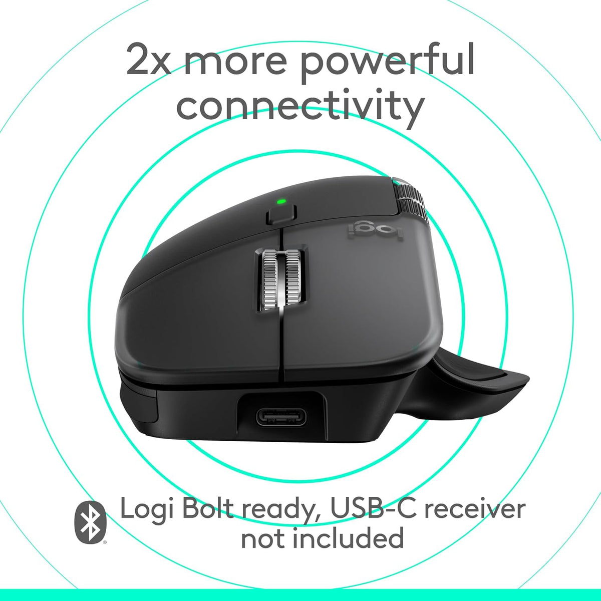 Logitech MX Master 4 pour Mac, souris Bluetooth ergonomique dotée de retour haptique performant, défilement ultra-rapide, chargement USB-C, macOS, iPadOS, Windows - Noir sidéral