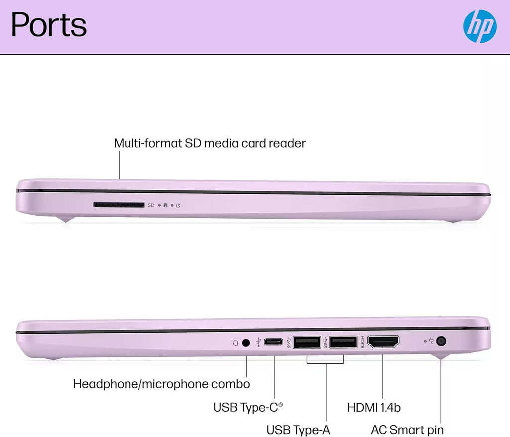 Ordinateur compact portable HP Ultrabook 14 pour le travail, les études et la maison (édition 2025), suite Microsoft Office et Windows 11 Professionnel à vie, processeur Intel quadricœur, 16 Go de RAM et 628 Go de stockage (128 Go UFS + 500 Go
