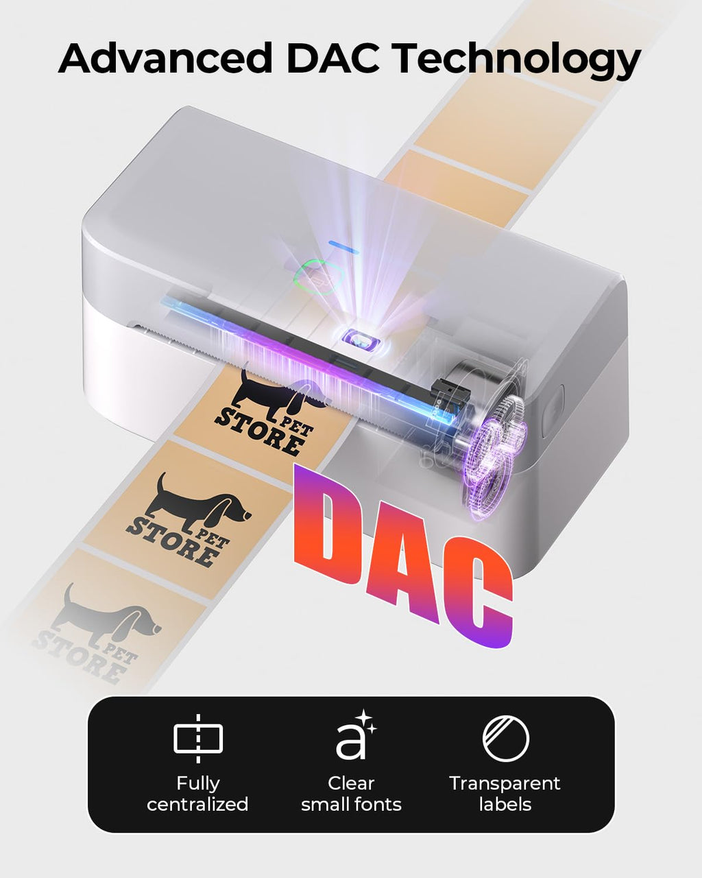 Imprimante d'étiquettes thermique Bluetooth MUNBYN RW403B - 4x6 à connectivité sans fil