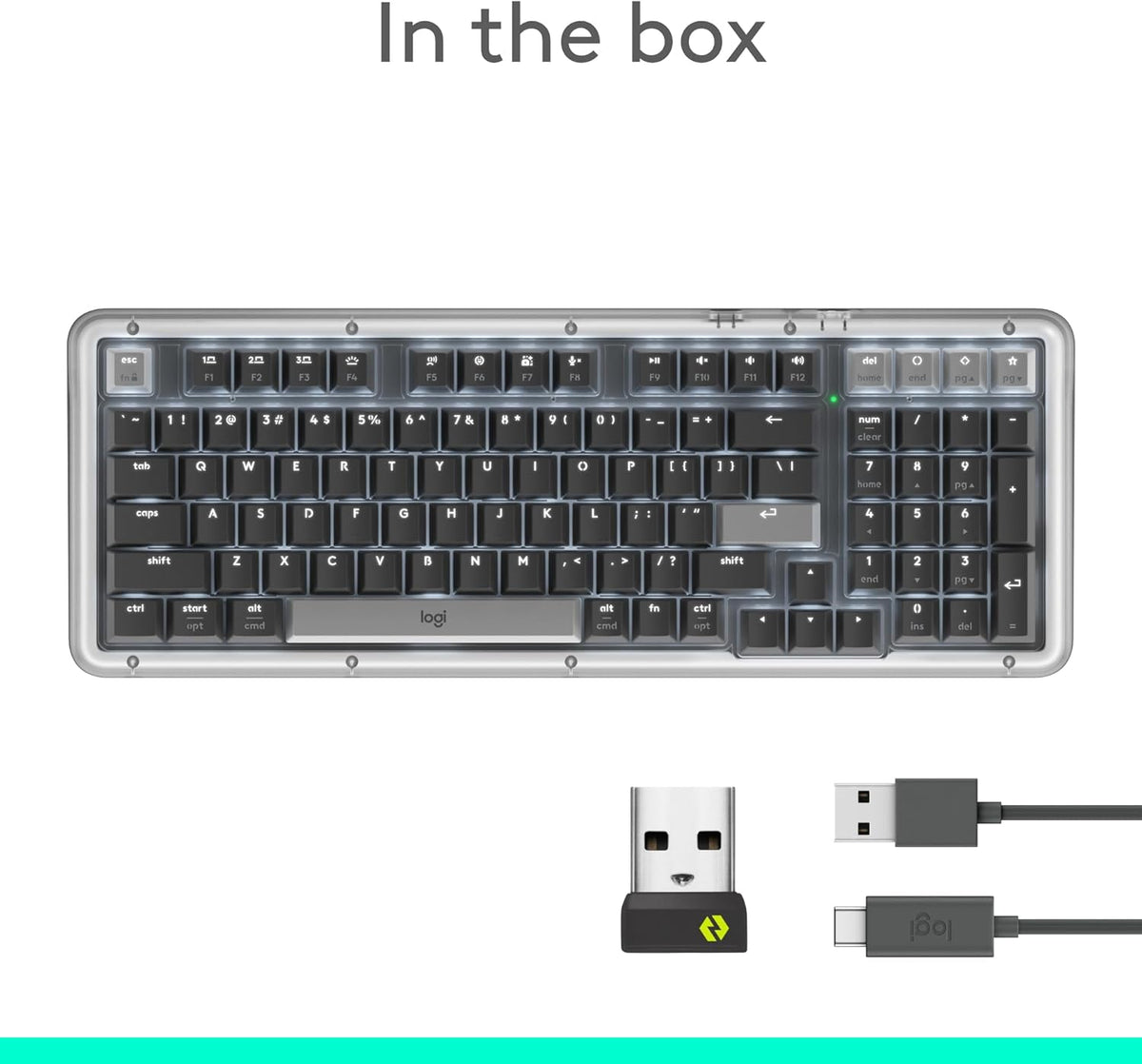 Clavier mécanique sans fil Logitech Alto Keys K98M, clavier personnalisable avec joint anti-vibrations, touches rétroéclairées, Bluetooth, chargement USB-C, pour PC, Mac et ordinateurs portables - Graphite