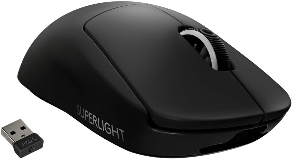 Souris gaming à connectivité sans fil Logitech G PRO X Superlight, ultra-légère, capteur Hero 25K, 25 600 DPI, 5 boutons programmables, longue autonomie, compatible PC/Mac - Noir
