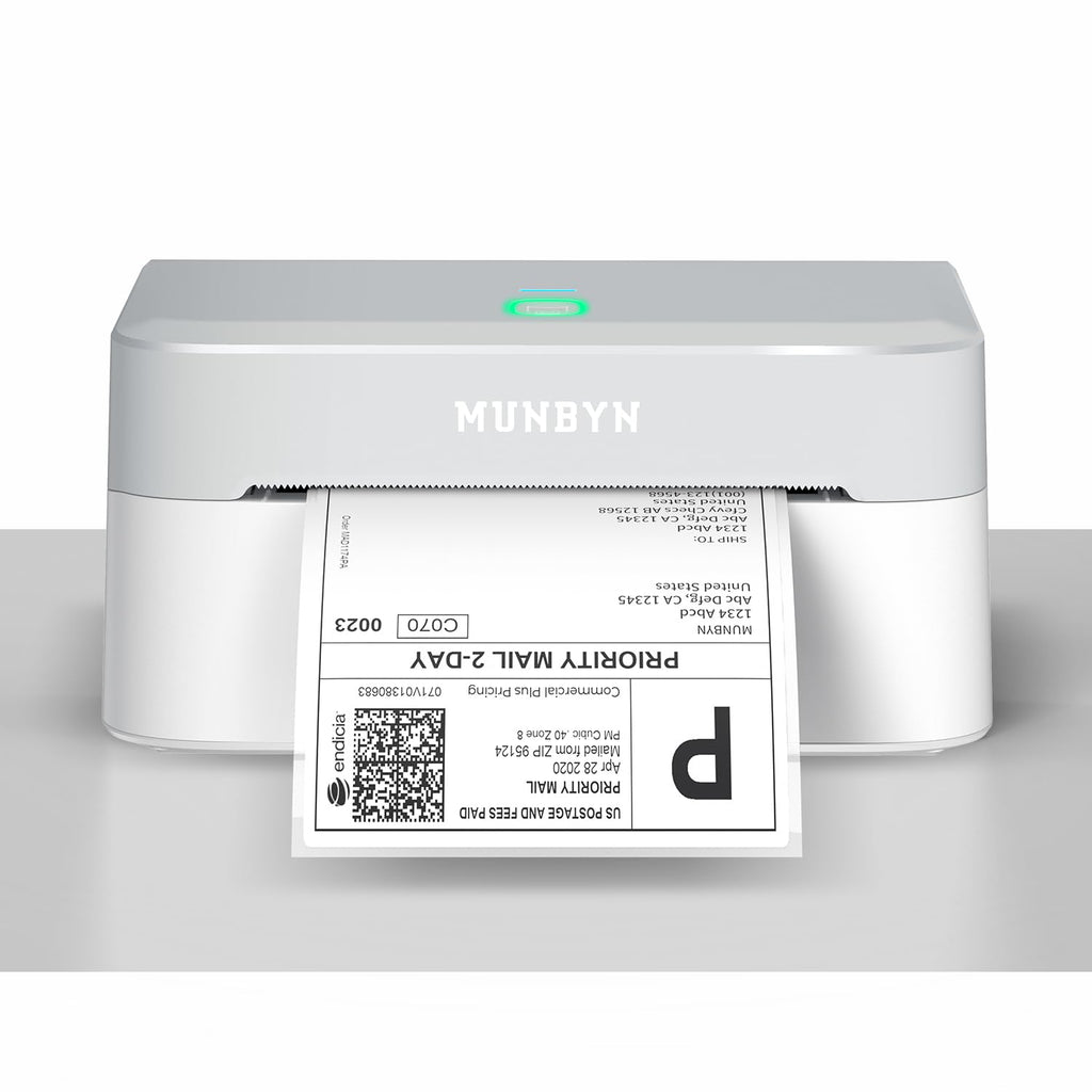 Imprimante d'étiquettes thermique Bluetooth MUNBYN RW403B - 4x6 à connectivité sans fil