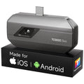 Caméra thermique double TOPDON TC002C, compatible dotée de tous les appareils iPhone, iPad et Android USB-C, super résolution 512 x 384, imageur thermique infrarouge 256 x 192, plage de température de -20 °C à 550 °C (-4 °F à 1022 °F) - Gris