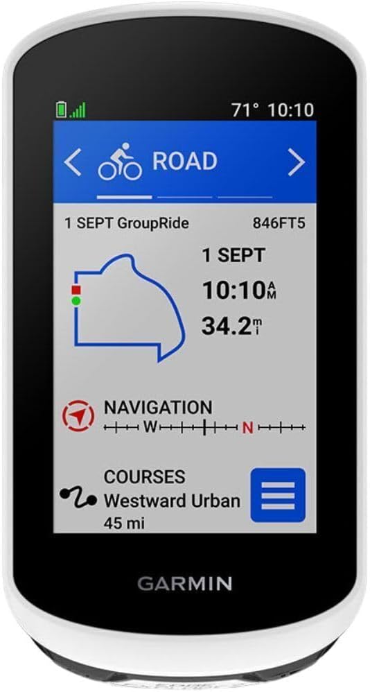 Garmin Edge® Explore 2 : GPS de vélo simple à utiliser, compatible doté de les vélos électriques, cartes et navigation doté de fonctions de sécurité