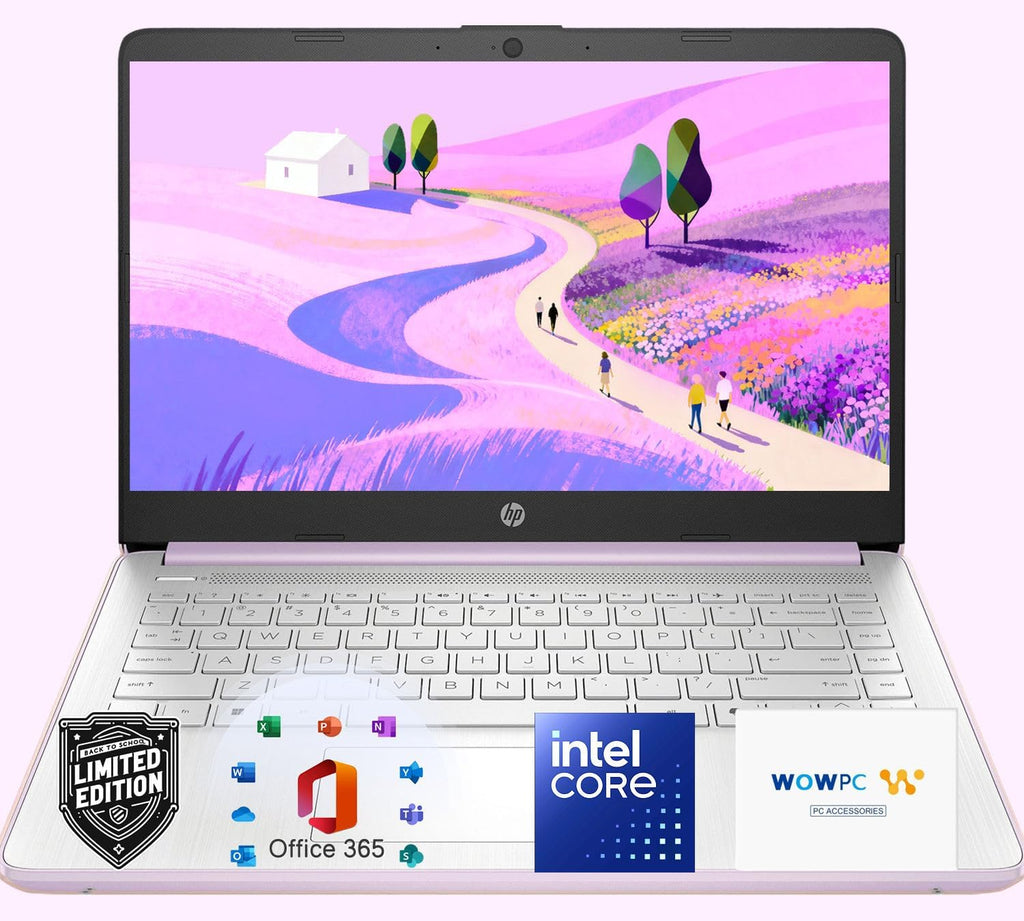 Ordinateur compact portable HP Ultrabook avec Office 365 et Copilot AI • Processeur Intel quadricœur • 1,1 To de stockage (1 To OneDrive et 128 Go SSD) • 8 Go de RAM • Windows 11 (sans écouteurs)